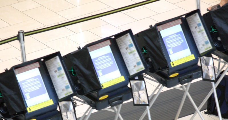 In person voting booths
