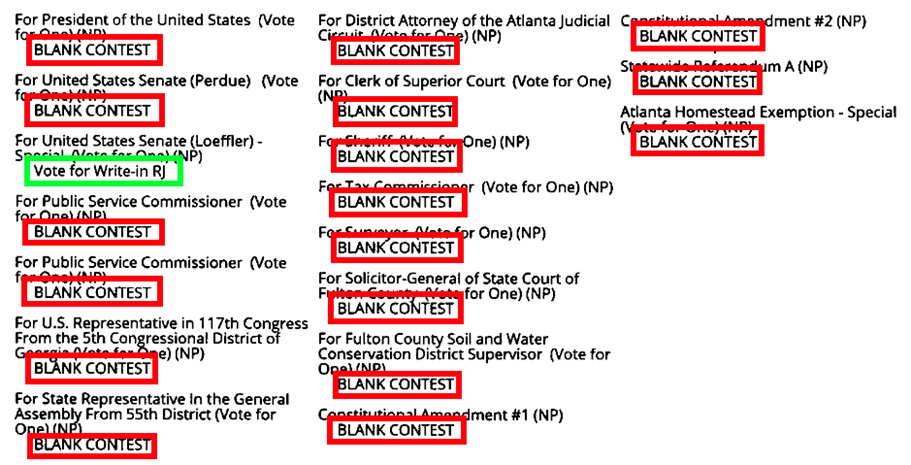 RJ's test ballots