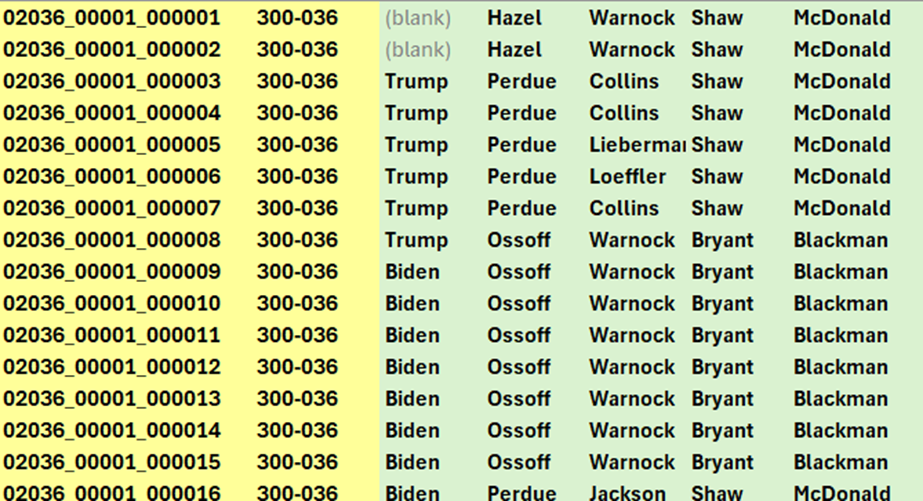 blank ballots removed