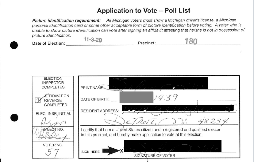 Example application to vote form