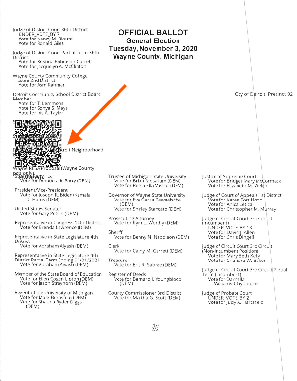 BMD ballot with overprinted text example 1